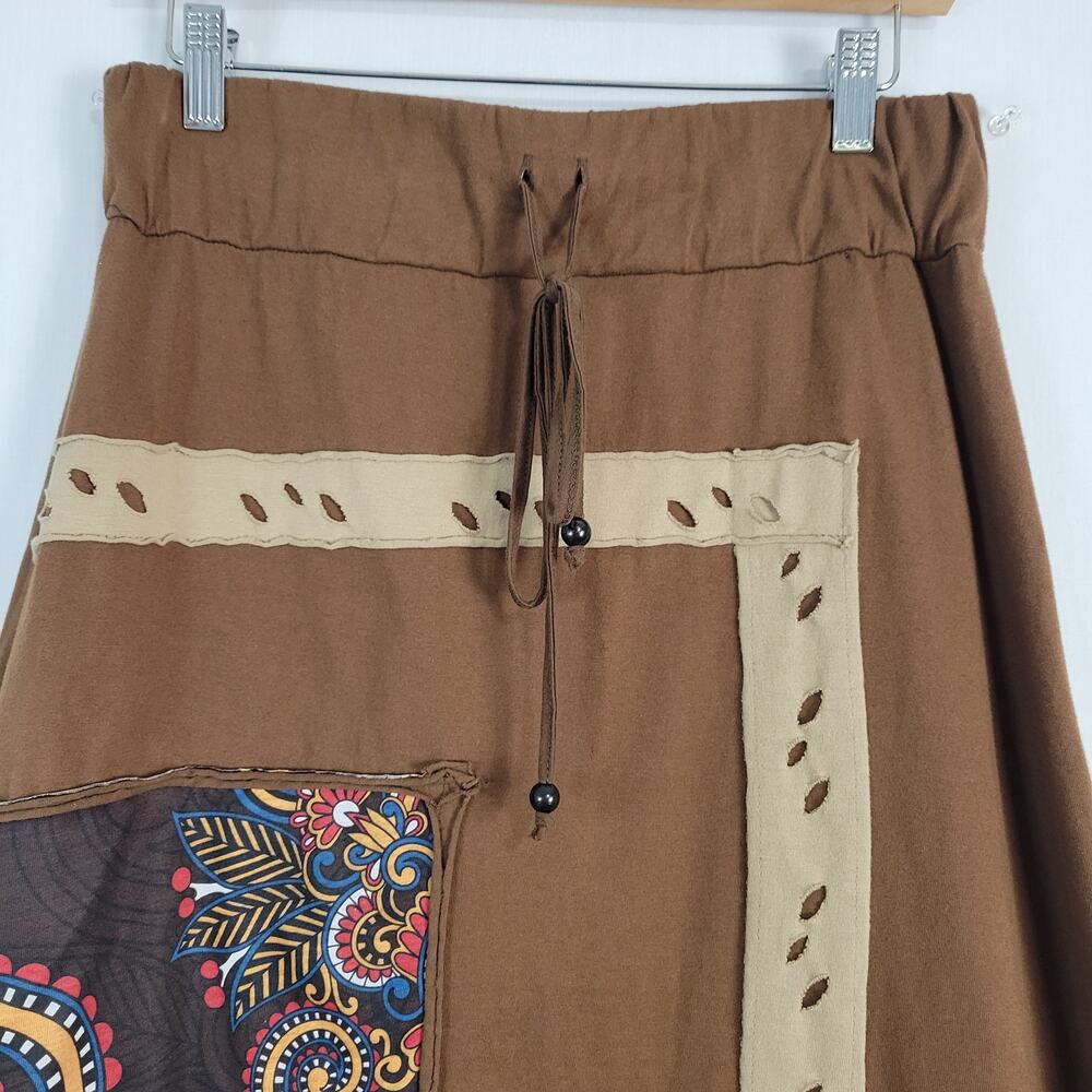 Za Zen Artsy Patchwork Pull On Drawstring Aline S… - image 2